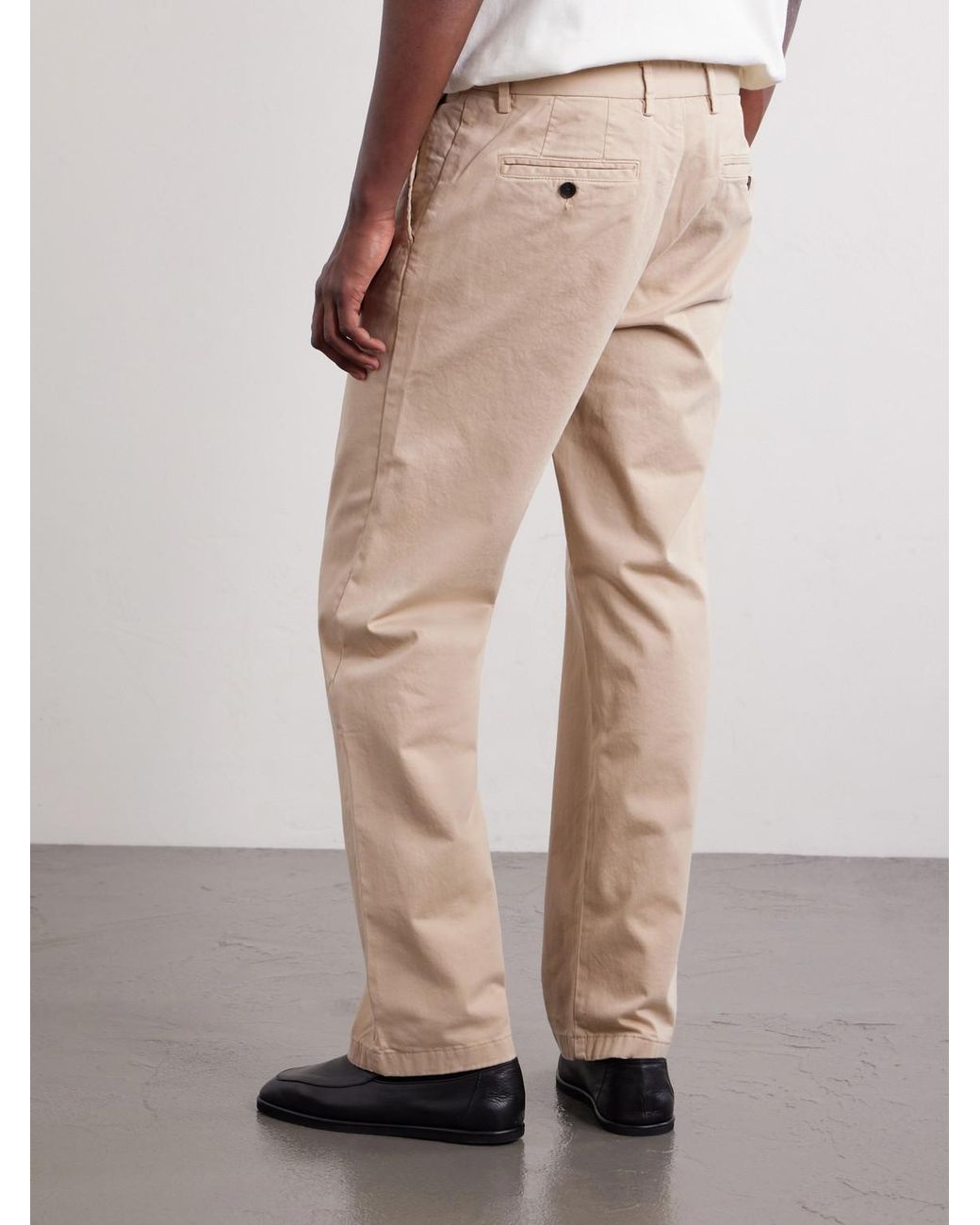 Mr P. Natural Straight-Leg Organic Cotton-Blend Chinos for men