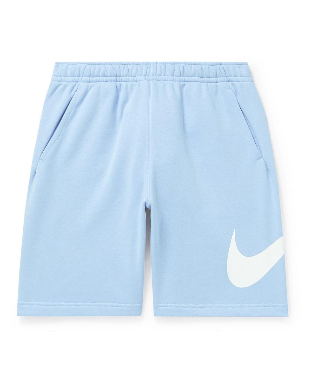 Nike Nsw Club Wide-leg Logo-print Cotton-blend Jersey Shorts in Blue for  Men | Lyst