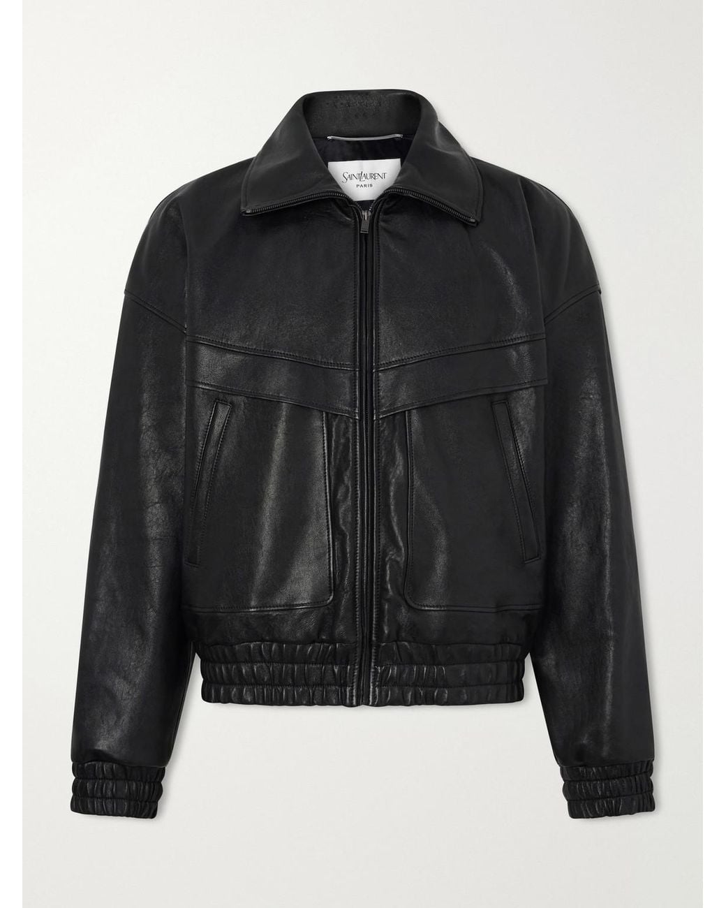 Saint Laurent Black Leather Jacket for men