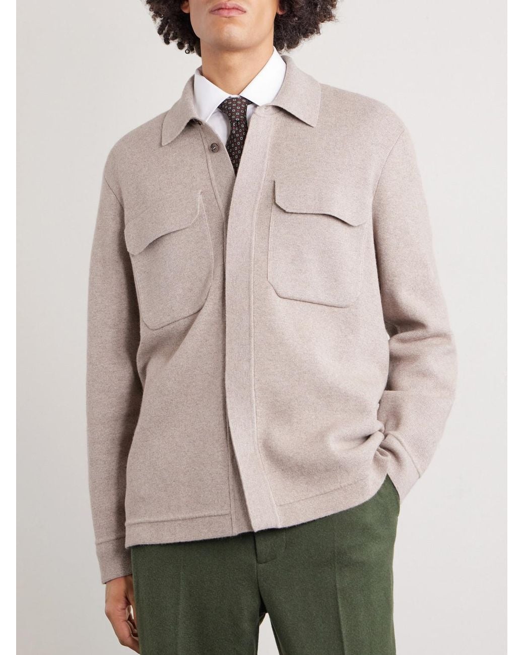 Dunhill Pink Cotton And Cashmere-blend Overshirt for men