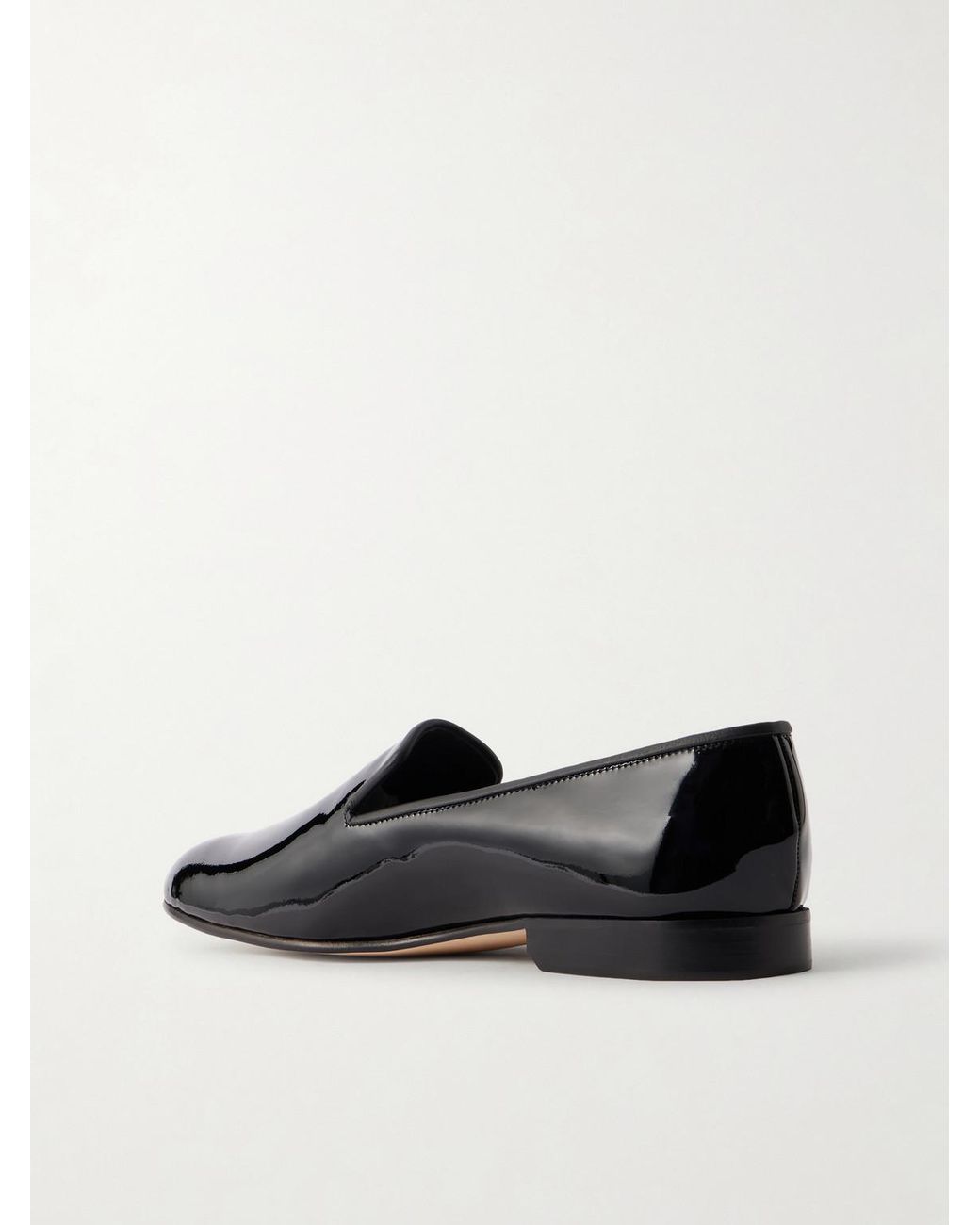 George Cleverley Black Albert Patent-Leather Slippers for men