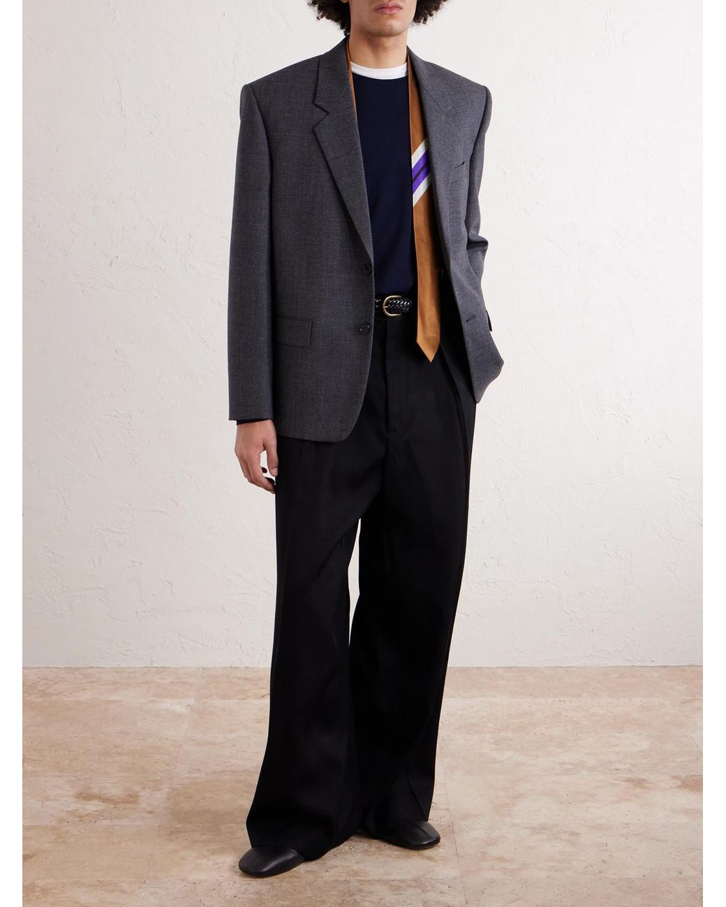 Dries Van Noten Blue Merino Wool Sweater for men