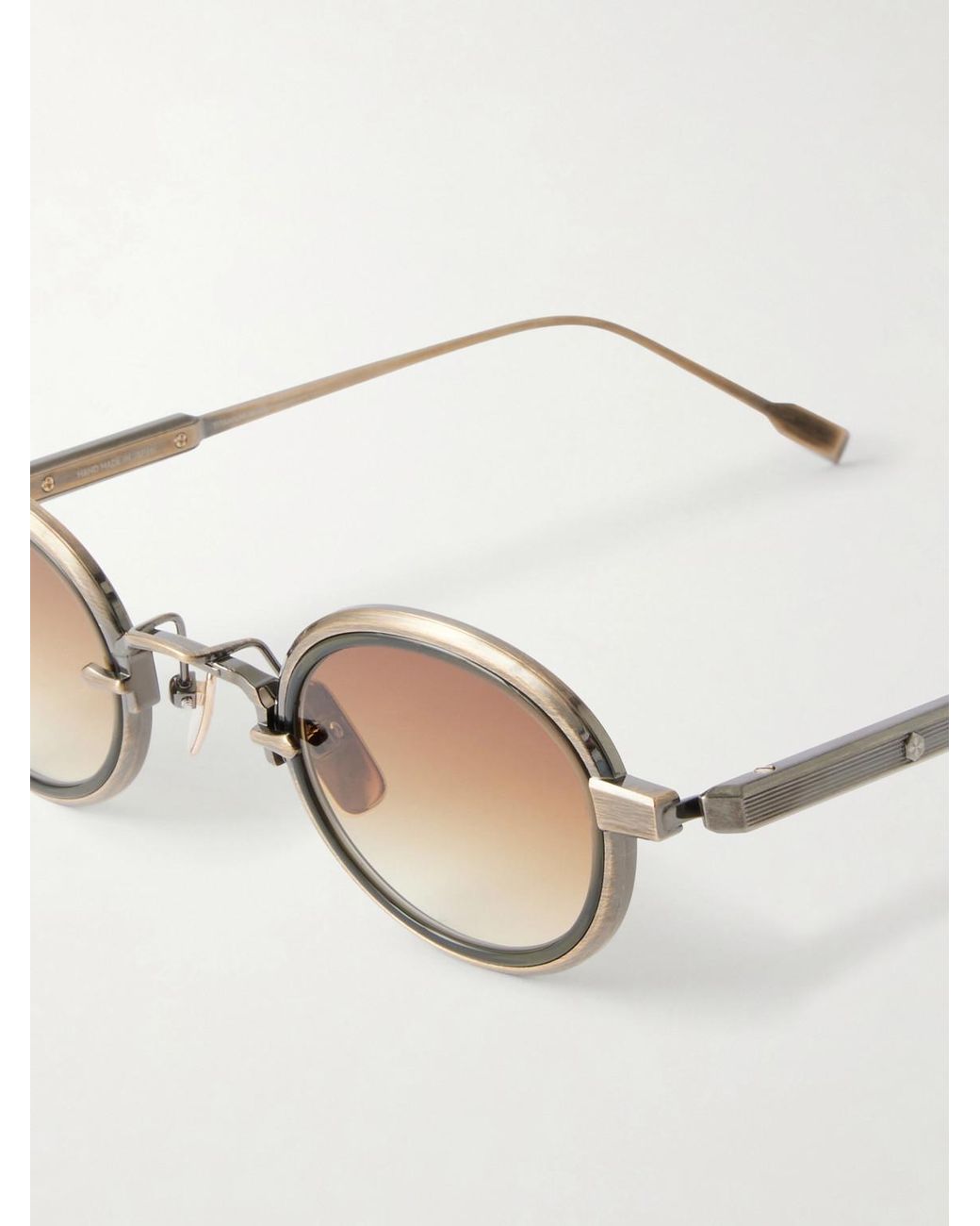 sato Natural Algedi-T Round-Frame Titanium Sunglasses for men