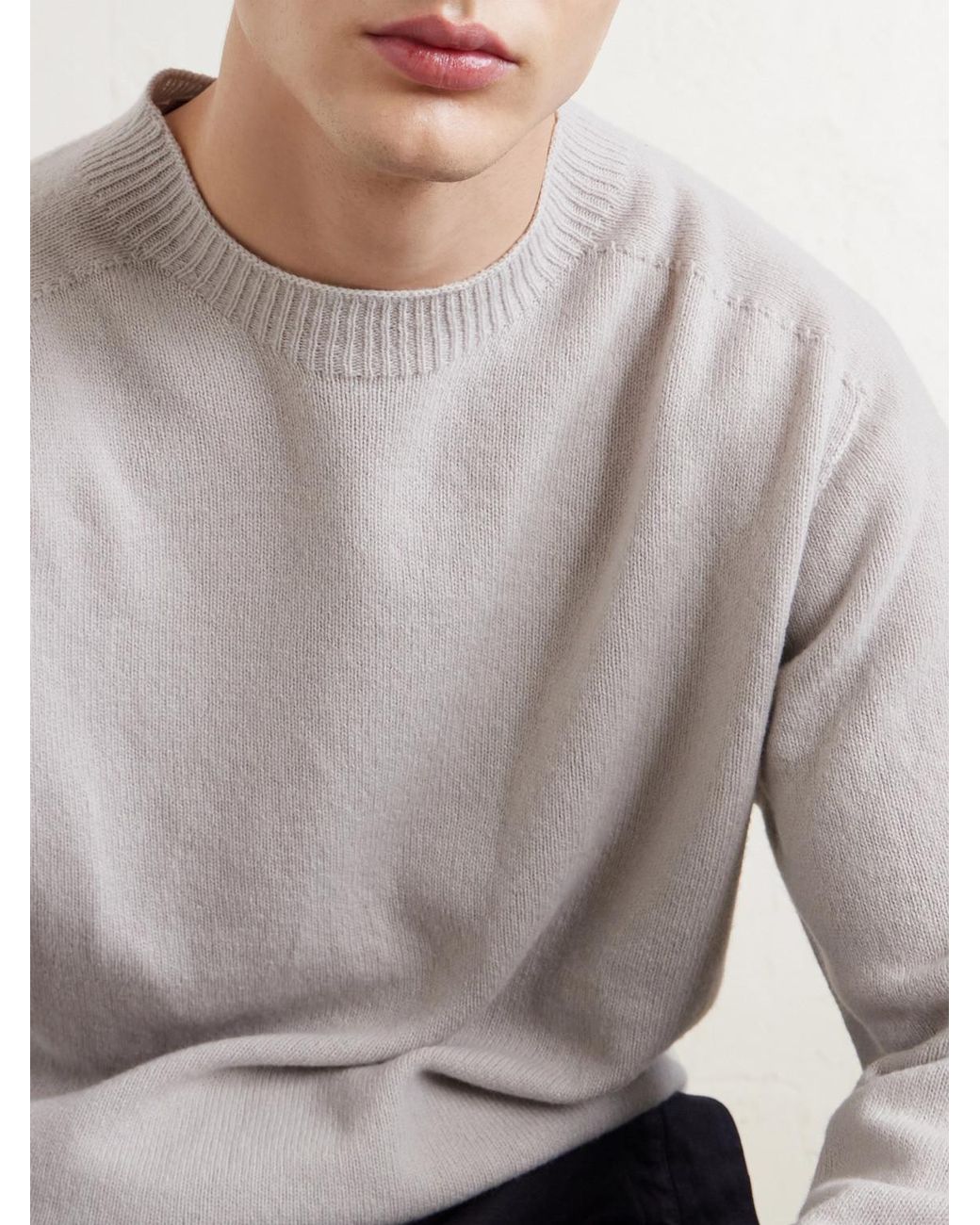 Margaret Howell White Merino Wool Sweater for men