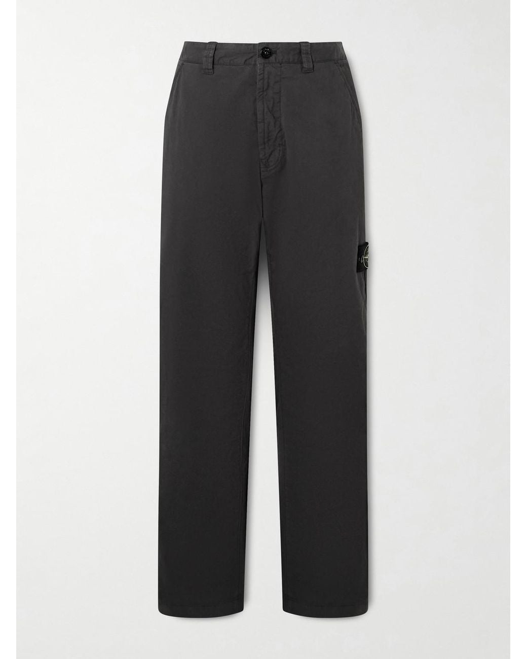 Stone Island Black Straight-Leg Econyl Trousers for men