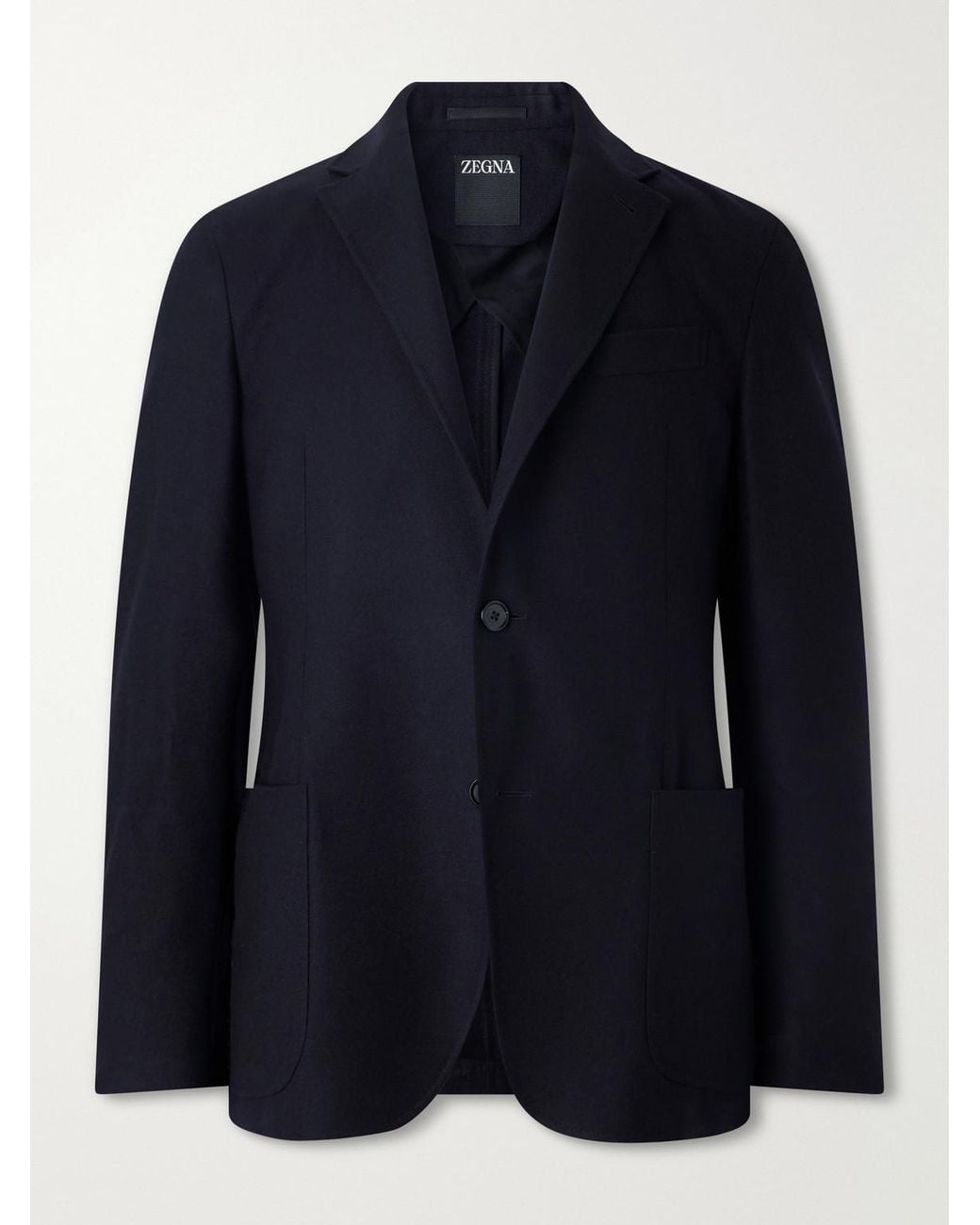 Zegna Blue Wool And Cashmere-Blend Twill Blazer for men