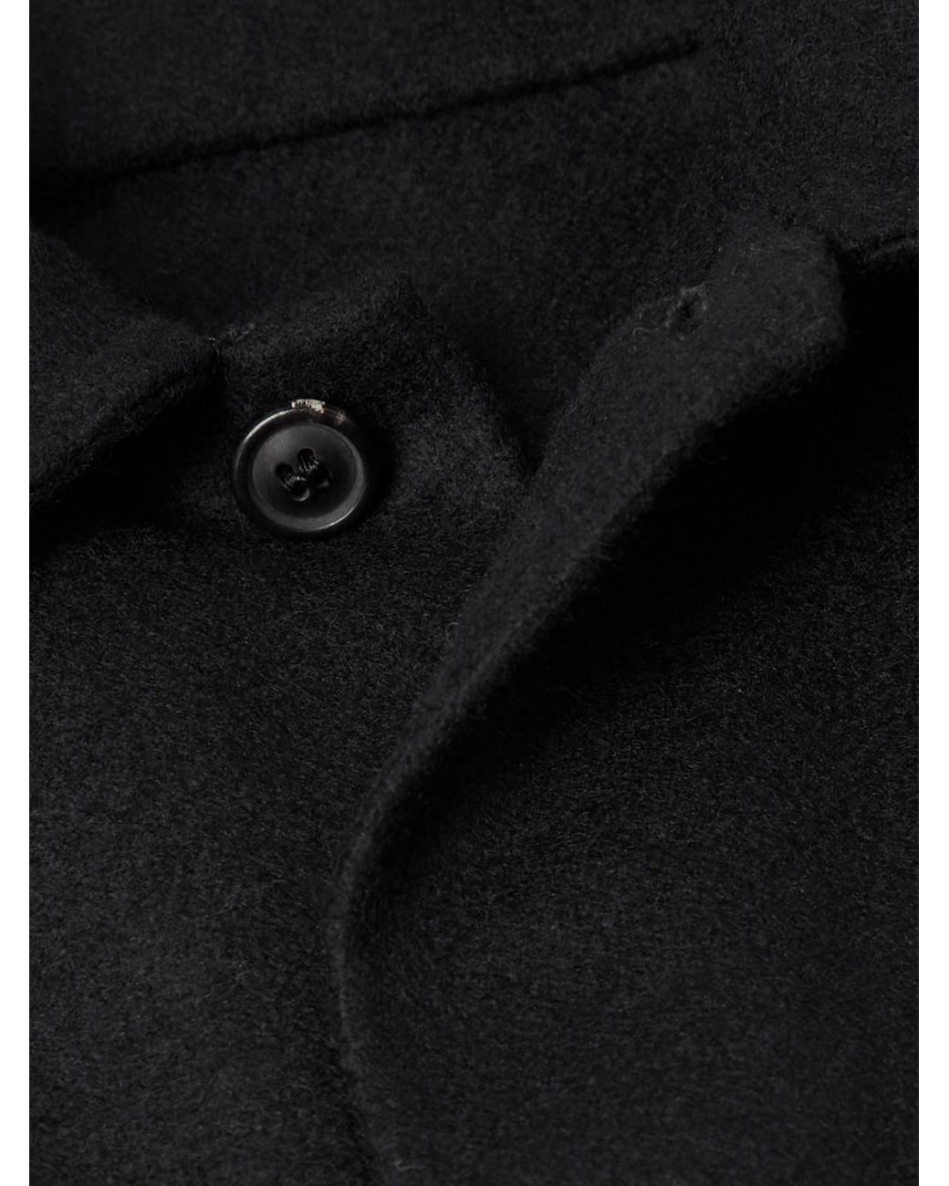 Ghiaia Black Wool Overshirt for men