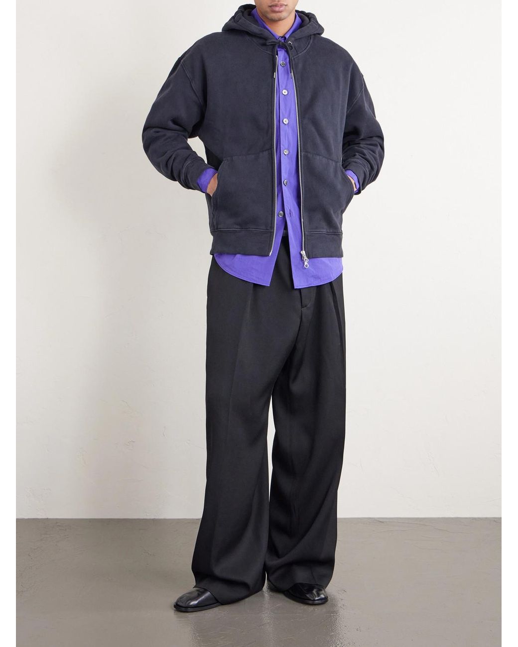 Our Legacy Blue Rascal Cotton-jersey Zip-up Hoodie for men