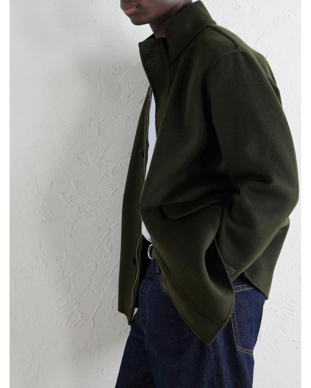Slowear Green Paltò Wool-Blend Jacket for men