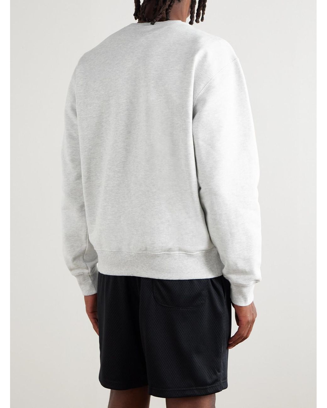 Aimé Leon Dore White Logo-Print Cotton-Jersey Sweatshirt for men