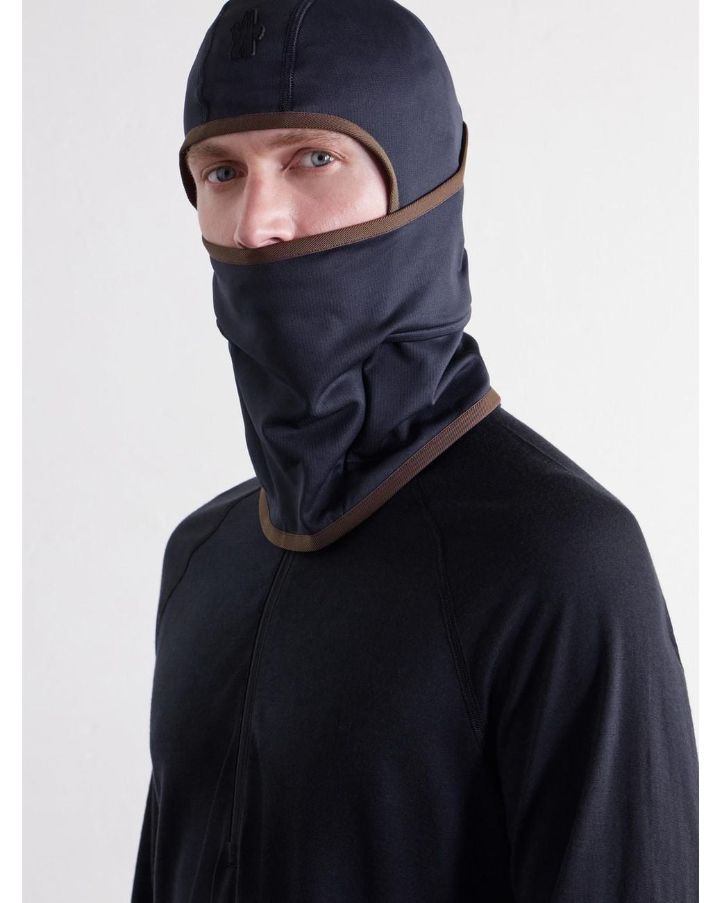 Moncler Blue Logo-Appliquéd Stretch Polartec Balaclava for men