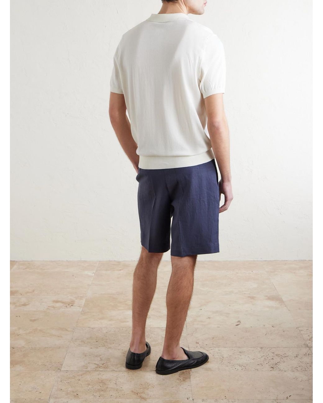 Rubinacci White Cotton Polo Shirt for men