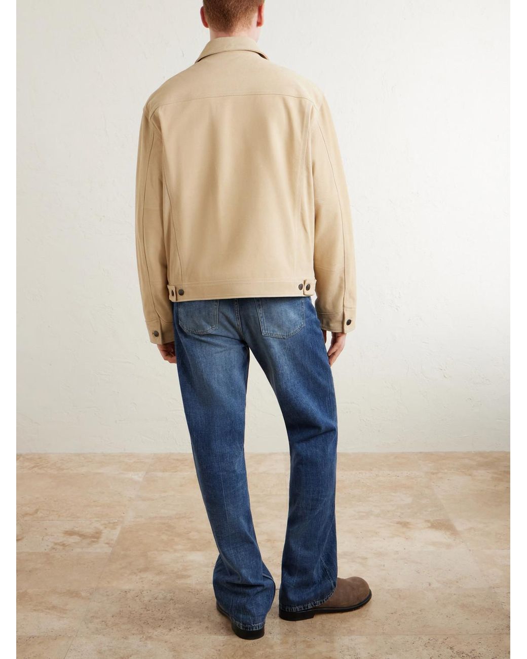 Aimé Leon Dore Natural Ranch Suede Jacket for men