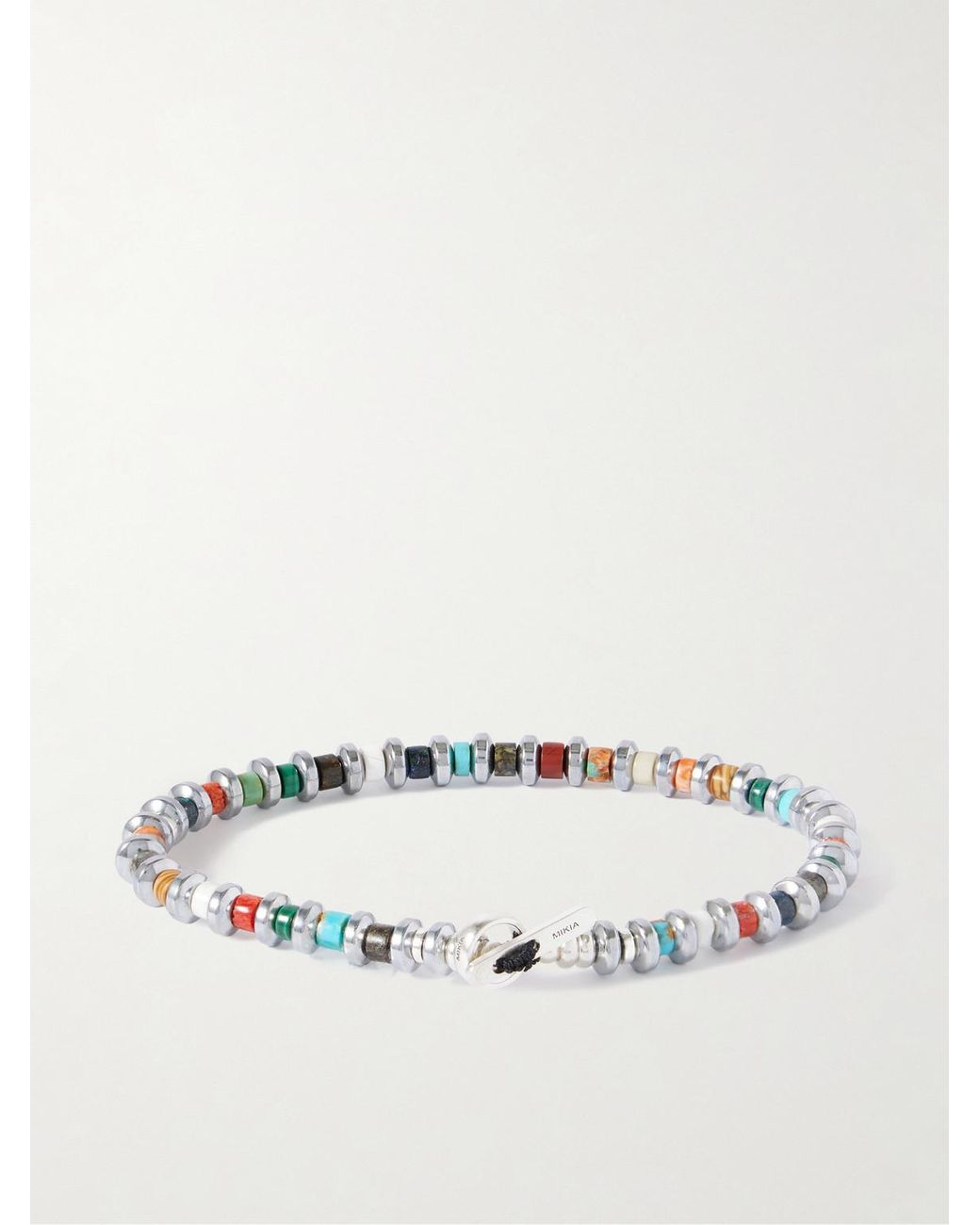 Mikia Natural Multi-Stone Beaded Bracelet for men