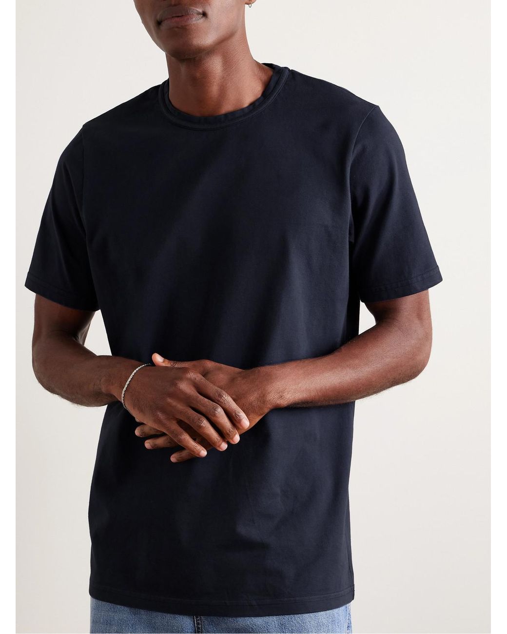 Gabriela Hearst Blue Bandeira Recycled Cotton-Jersey T-Shirt for men