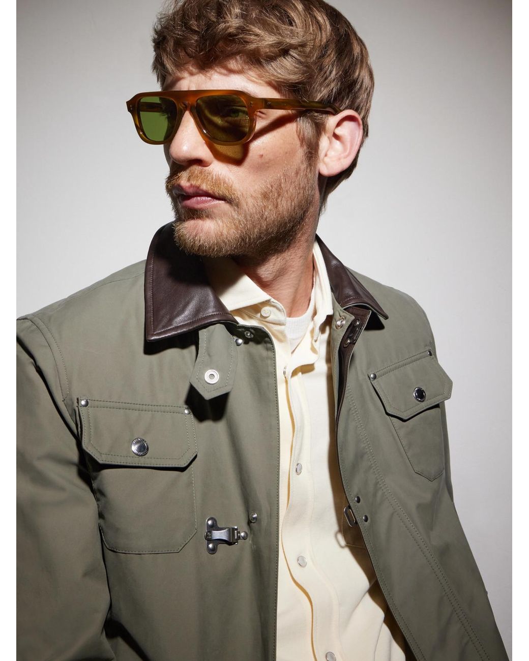 Cutler & Gross Brown Gr14 Aviator-Style Acetate Sunglasses for men
