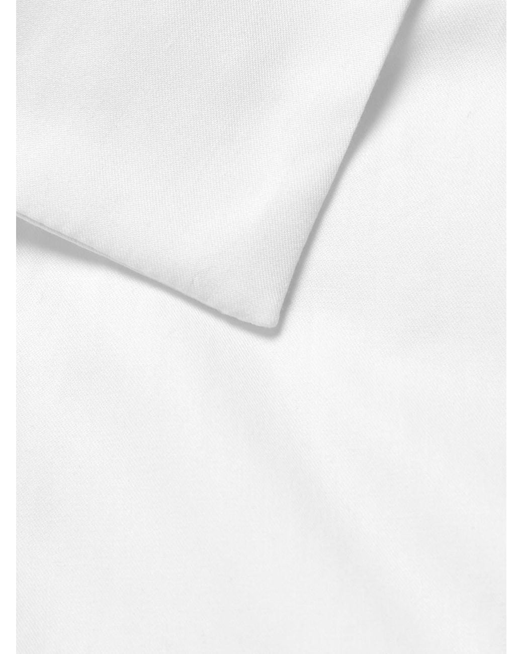 Mr P. White Cutaway-Collar Cotton-Poplin Shirt for men