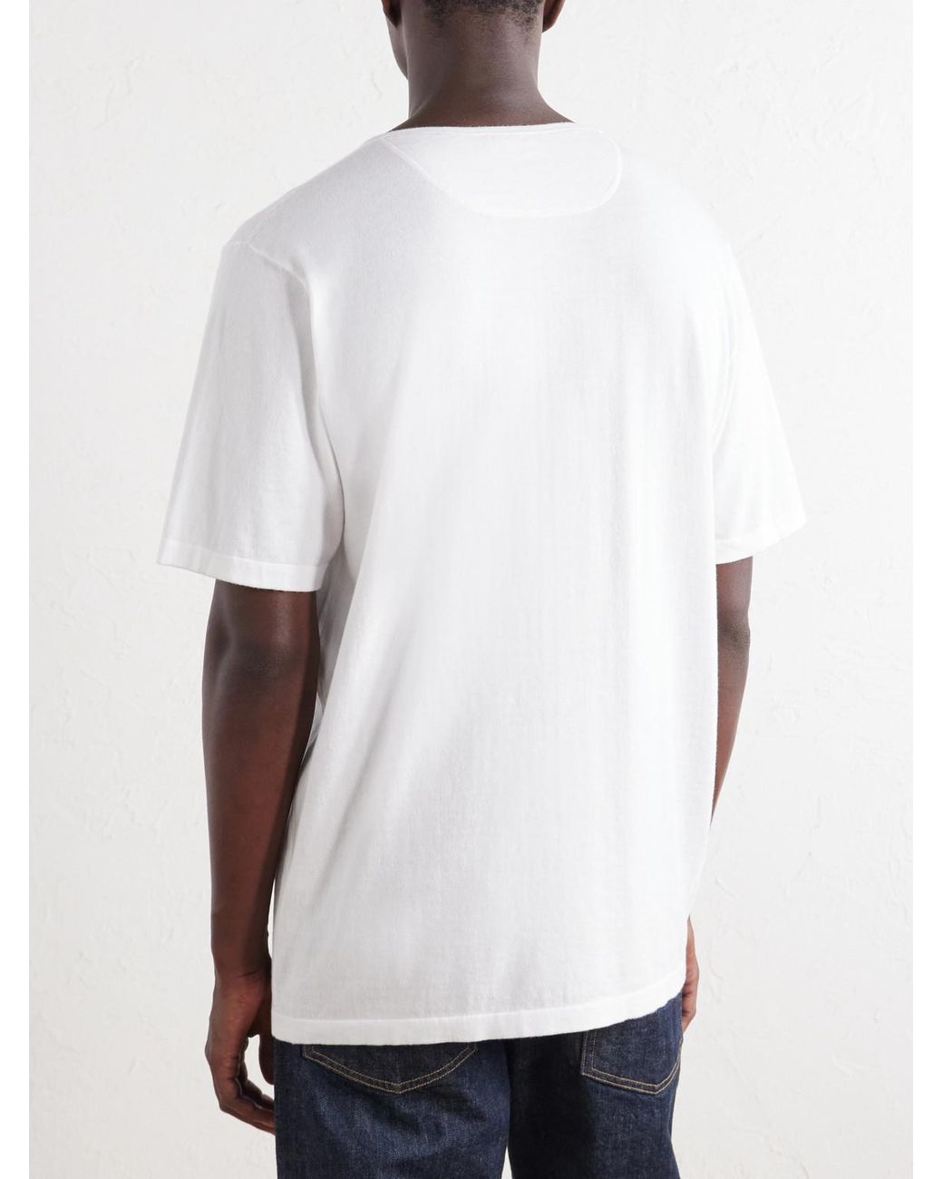 Ghiaia White Cotton-Jersey T-Shirt for men