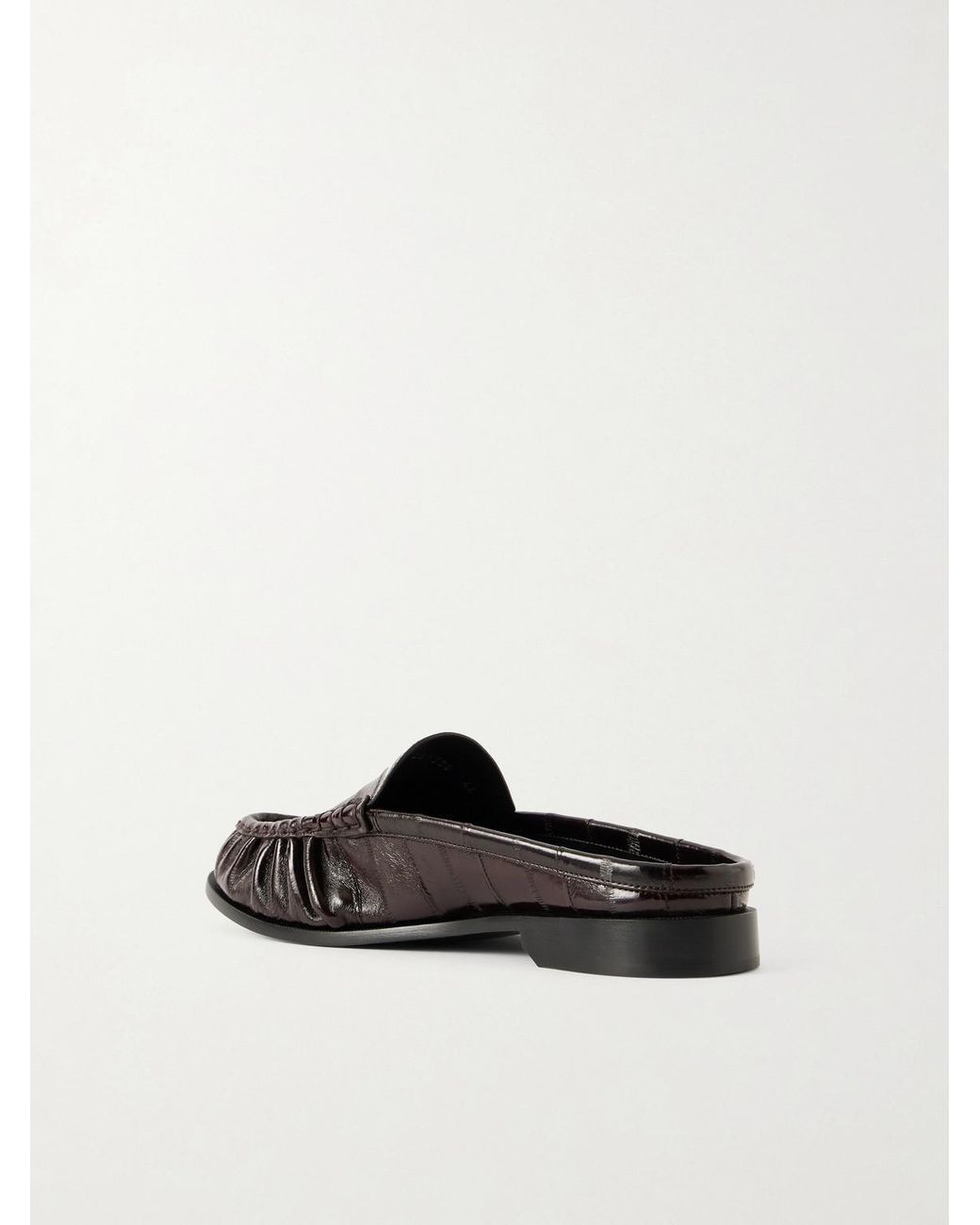 Saint Laurent White Le Loafer Logo-Embellished Eel Mules for men