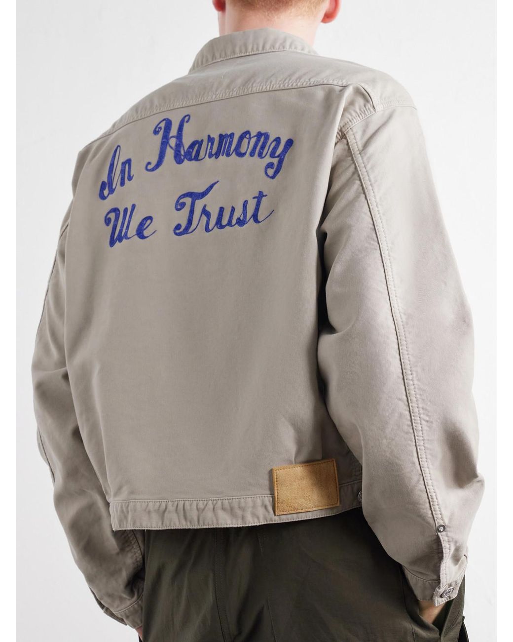Visvim Gray 101Xx Embroidered Garment-Dyed Corduroy Jacket for men