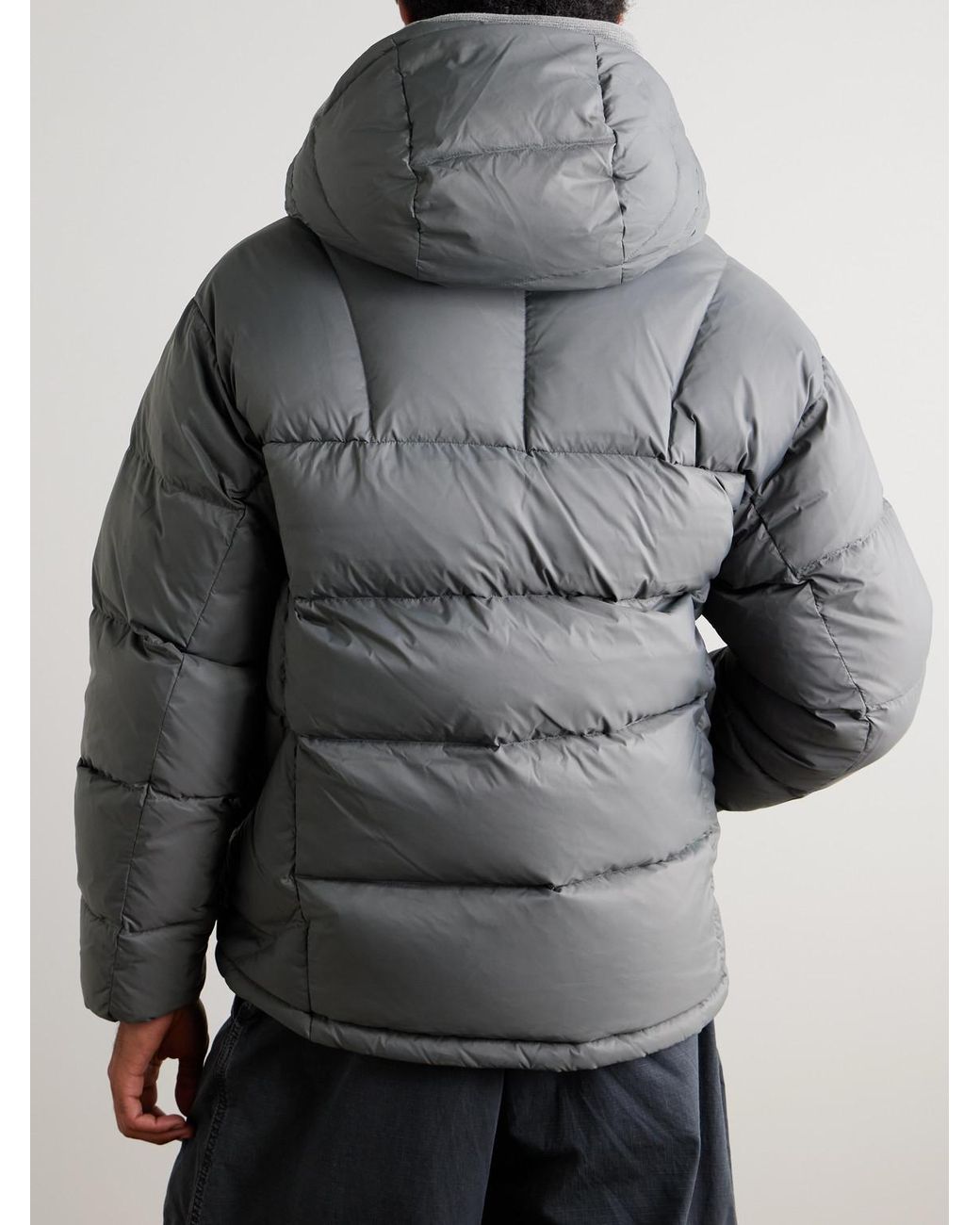 FRIZMWORKS Altavia Daunenjacke aus gestepptem Nylon mit Kapuze in Gray für Herren