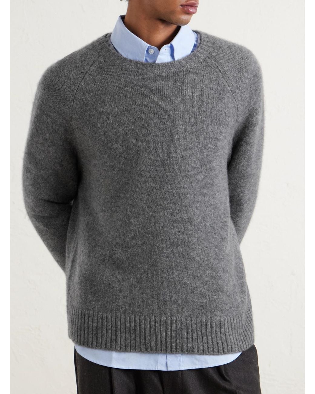 James Perse Gray Cashmere Sweater for men