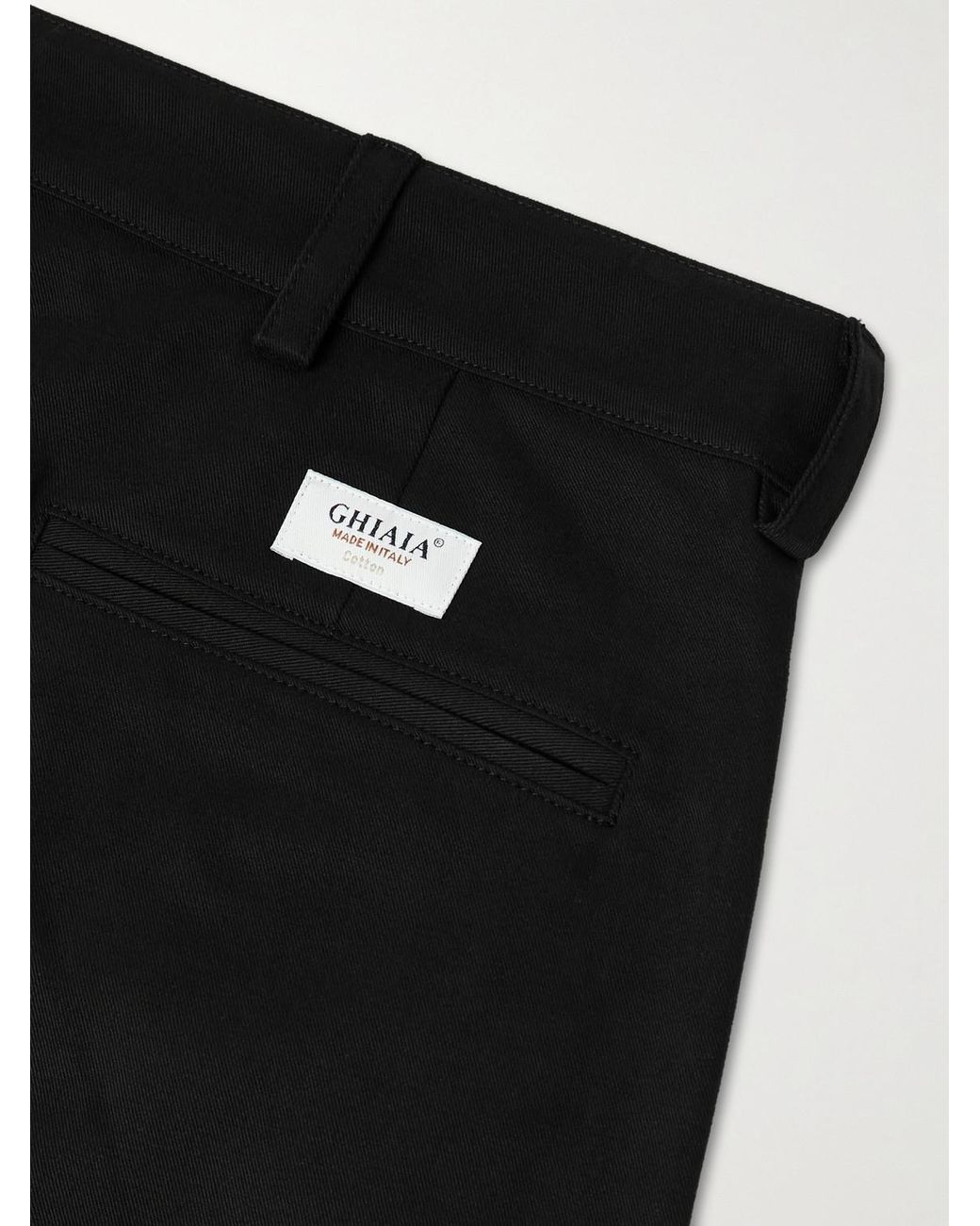 Ghiaia Black Straight-Leg Cotton Chinos for men