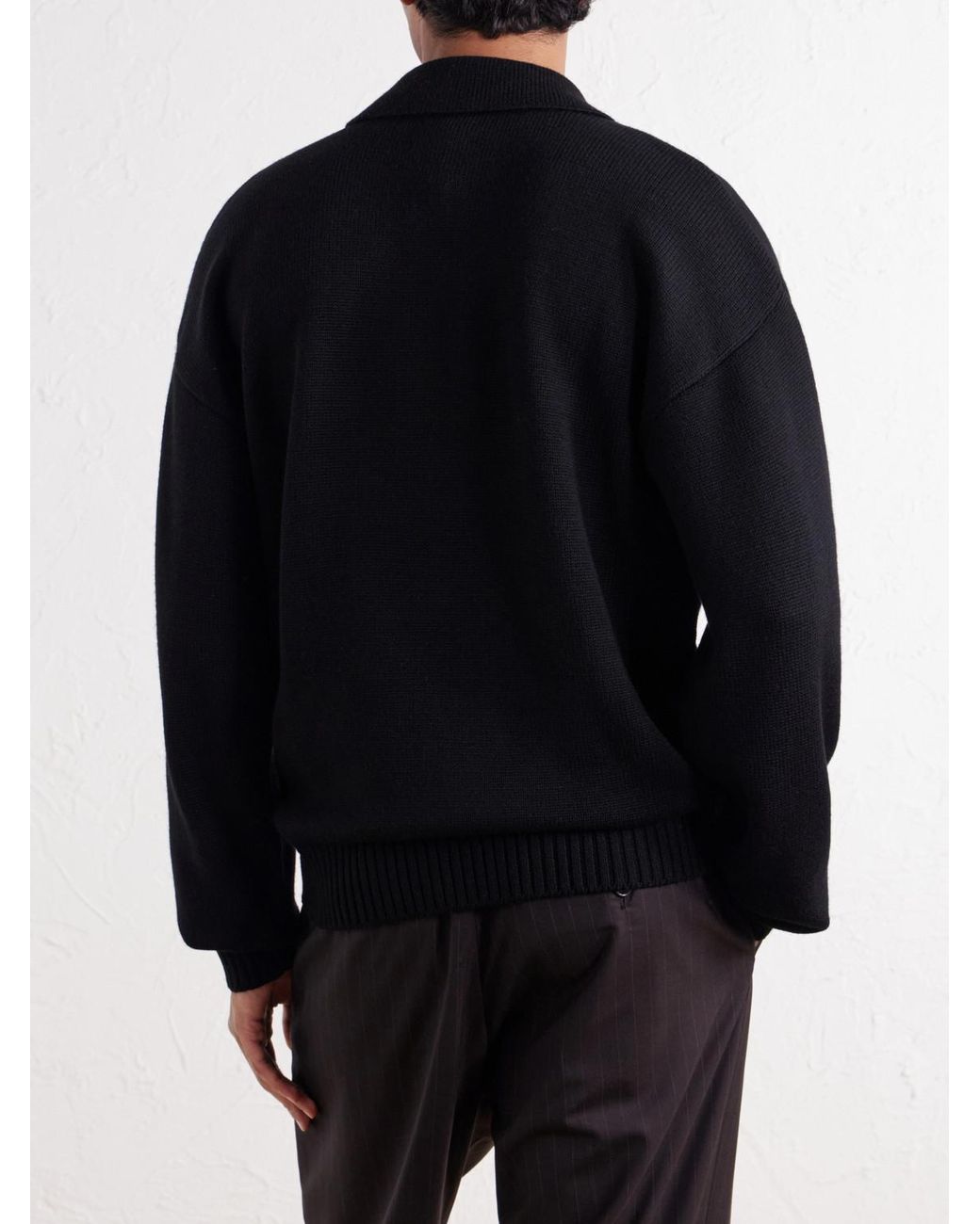 Aimé Leon Dore Blue Merino Wool Polo Sweater for men