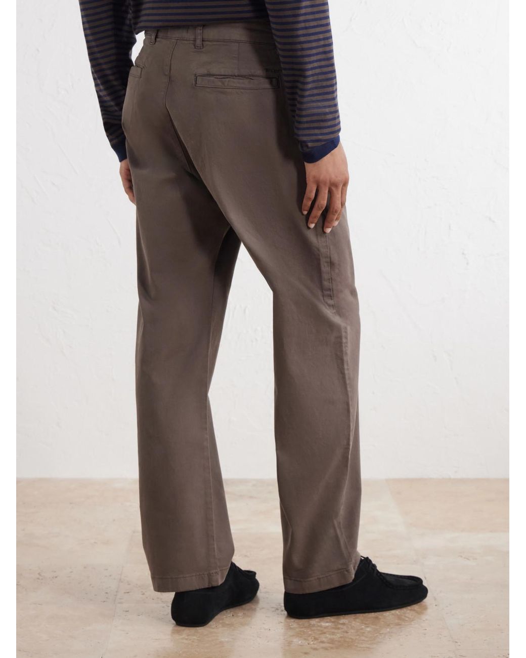 NN07 Gray Aden 1923 Straight-Leg Organic Cotton-Blend Twill Trousers for men