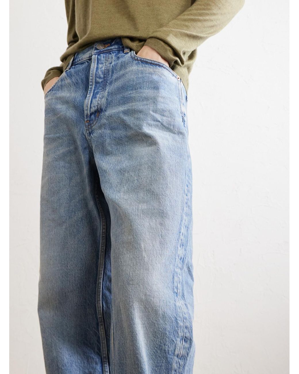 Saint Laurent Blue Wide-leg Jeans for men