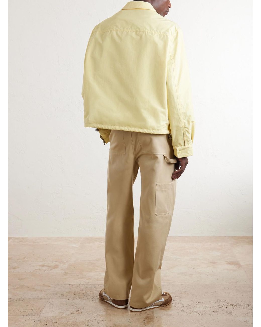Loewe Yellow Logo-Embroidered Cotton-Blend Jacket for men