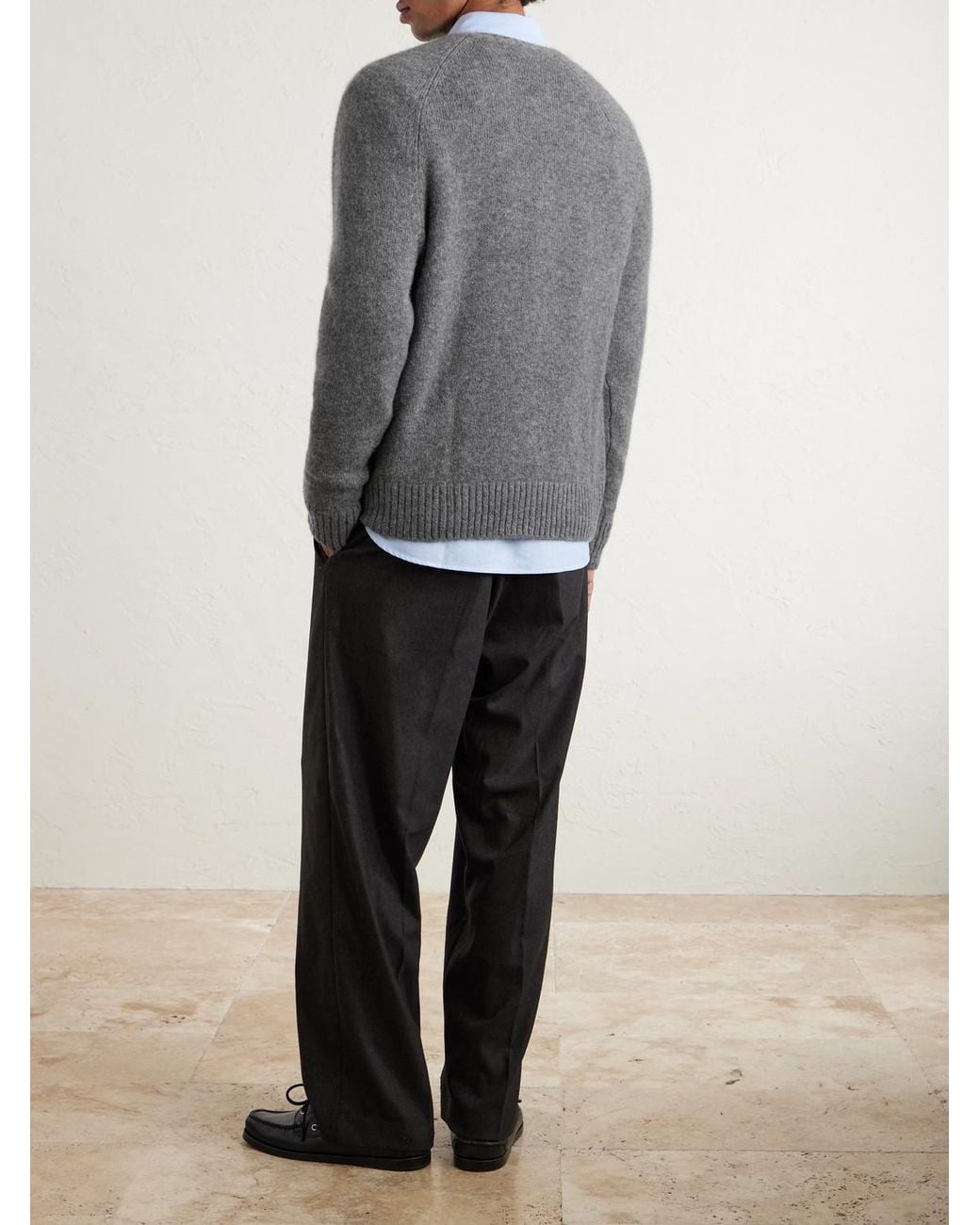 James Perse Gray Cashmere Sweater for men