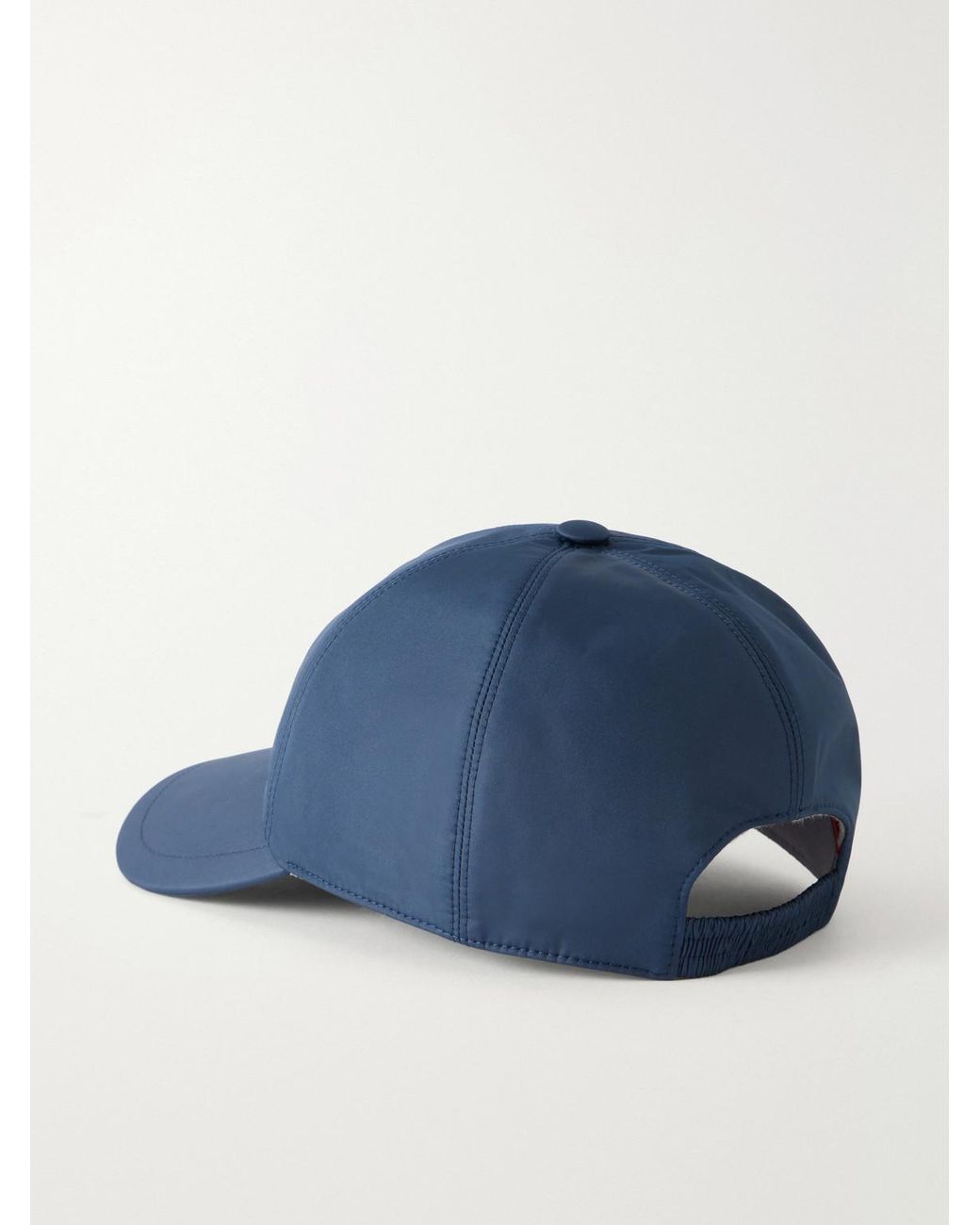Kiton Blue Logo-Embroidered Shell Cap for men