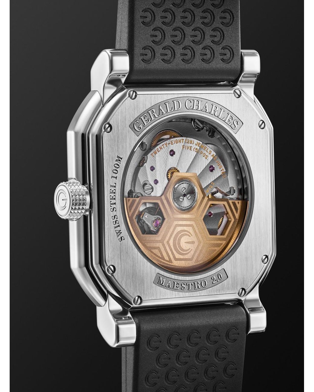 Gerald Charles Black Maestro 2.0 Ultra-thin Automatic 39mm Stainless Steel for men