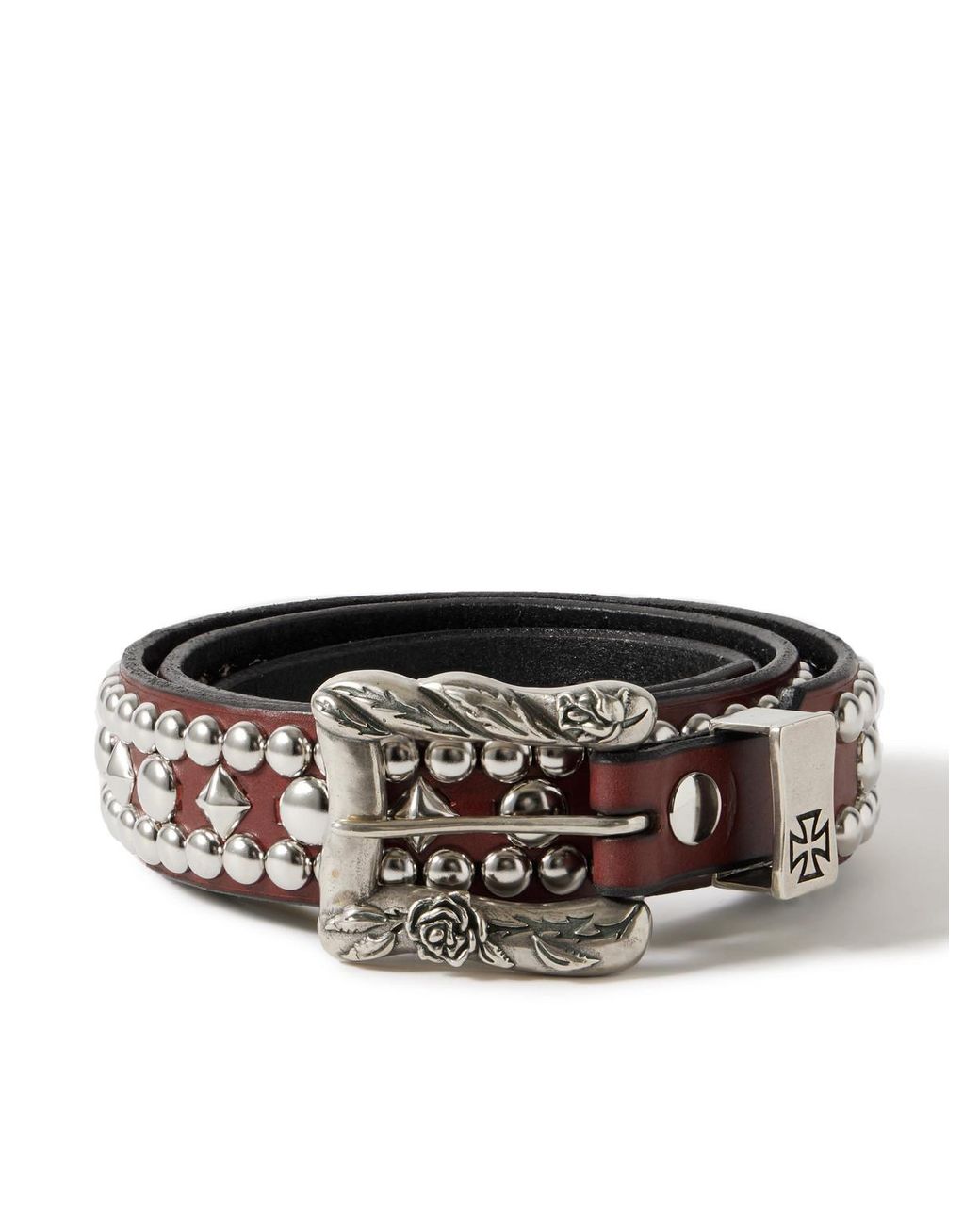 Enfants Riches Deprimes Goodbye Johnny 4cm Studded Leather Belt in Red ...