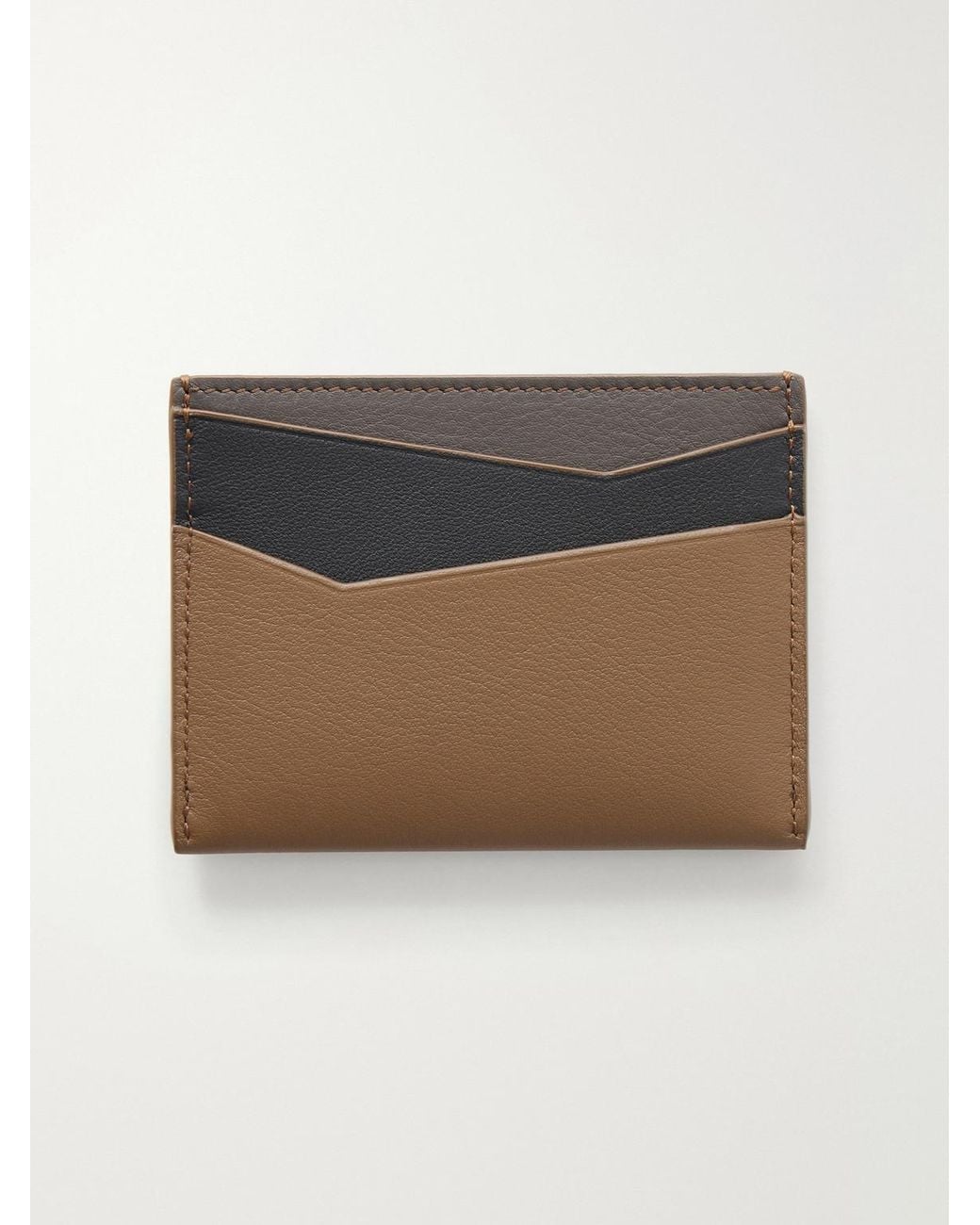 Loewe Natural Puzzle Edge Anagram-Embossed Leather Cardholder for men