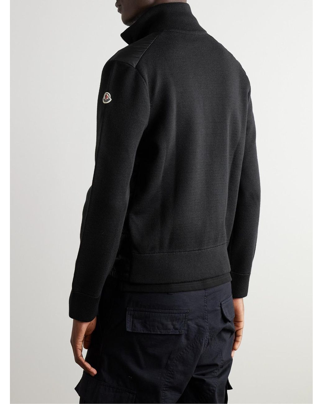 Moncler Black Puffer Cardigan for men