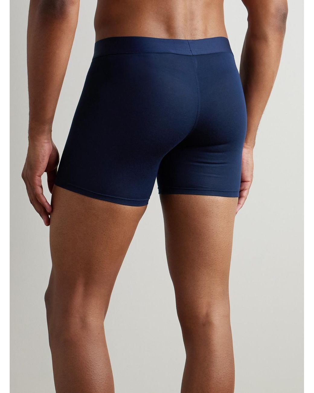 Zimmerli of Switzerland Blue Pureness Stretch-Micro Modal Boxer Briefs for men