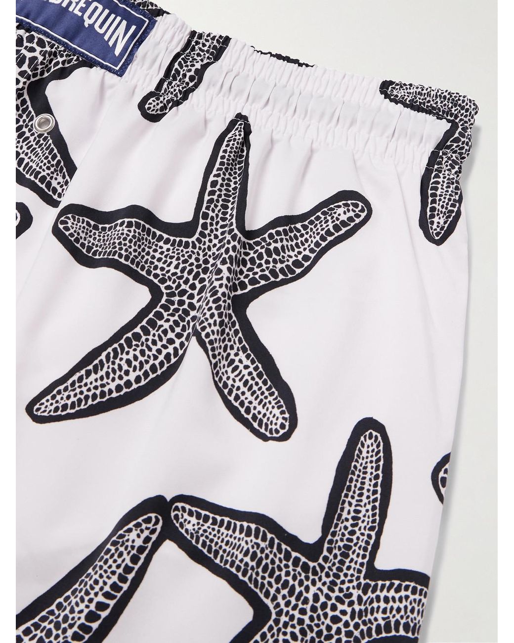 Vilebrequin White Manta Straight-Leg Short-Length Printed Swim Shorts for men