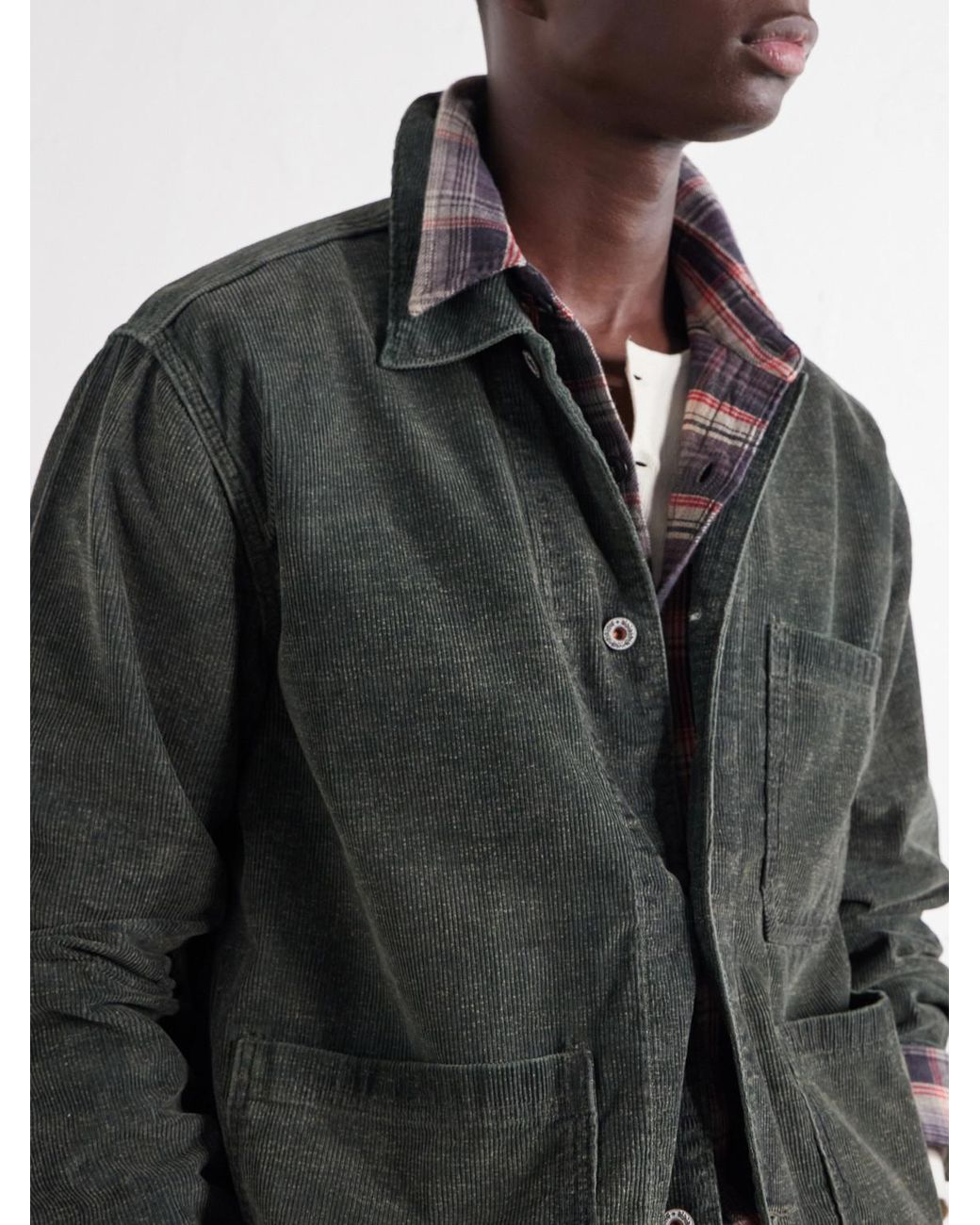 RRL Black Empire Cotton-Corduroy Blouson Jacket for men