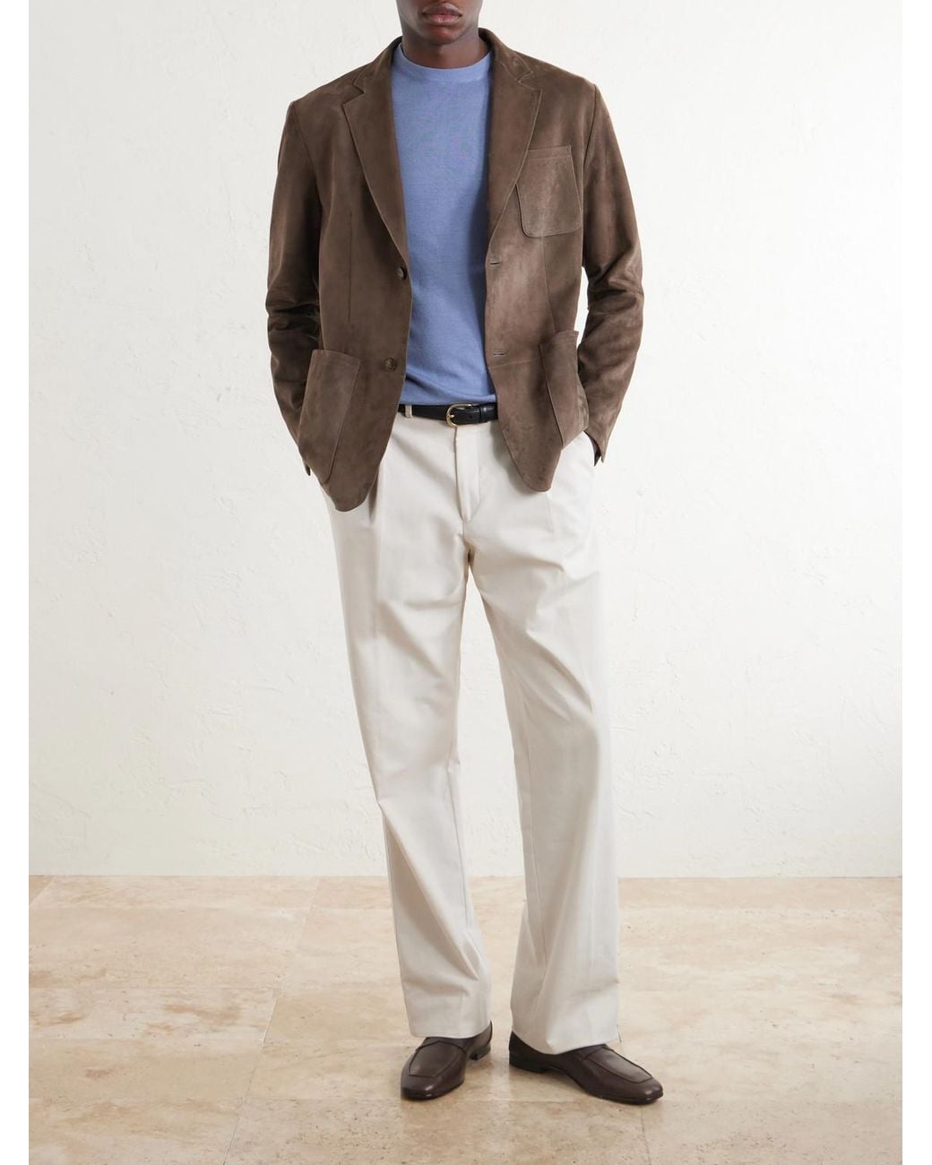 Canali Blue Wool Sweater for men