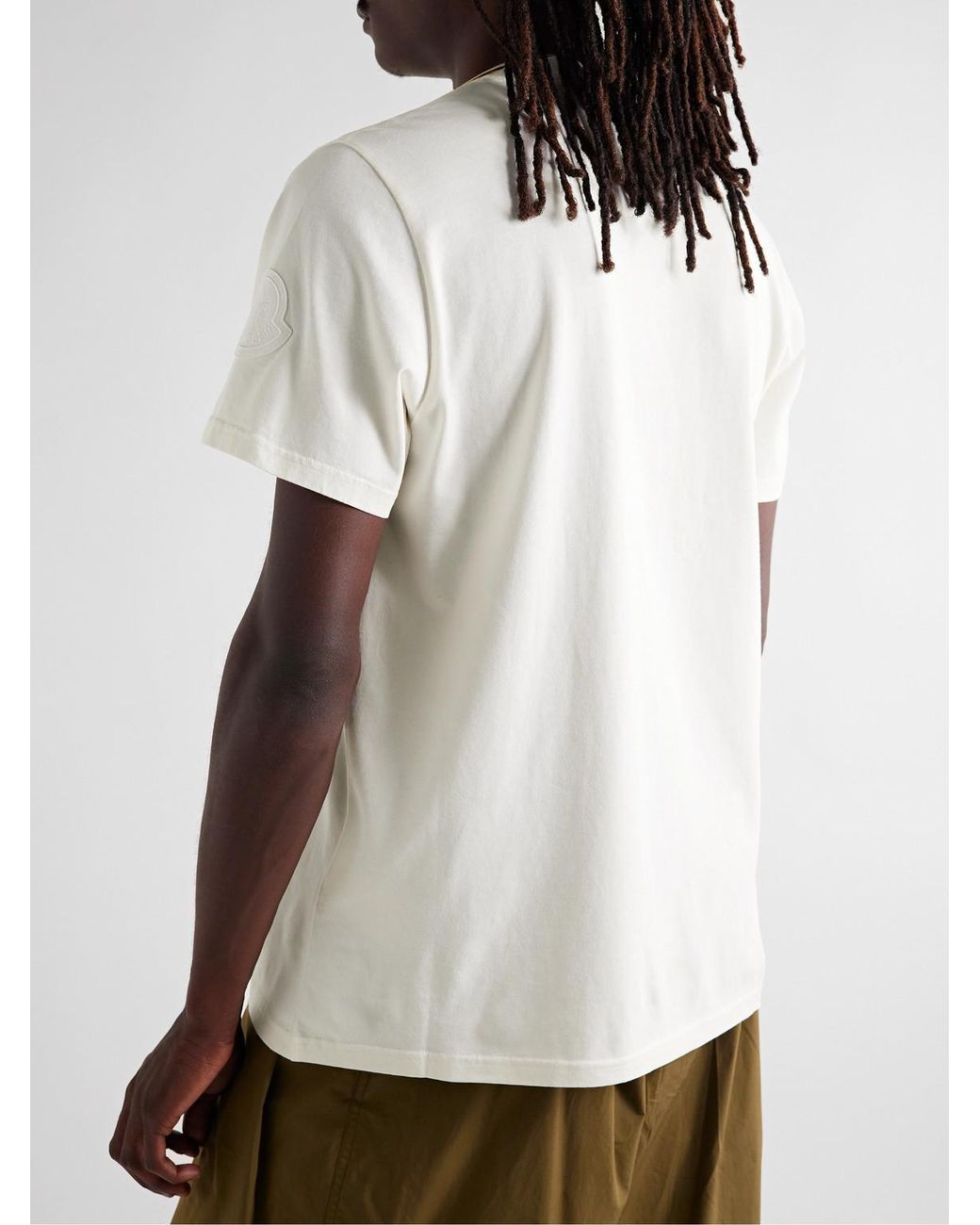 Moncler Genius White 2 Moncler 1952 Logo-Print Cotton-Jersey T-Shirt for men