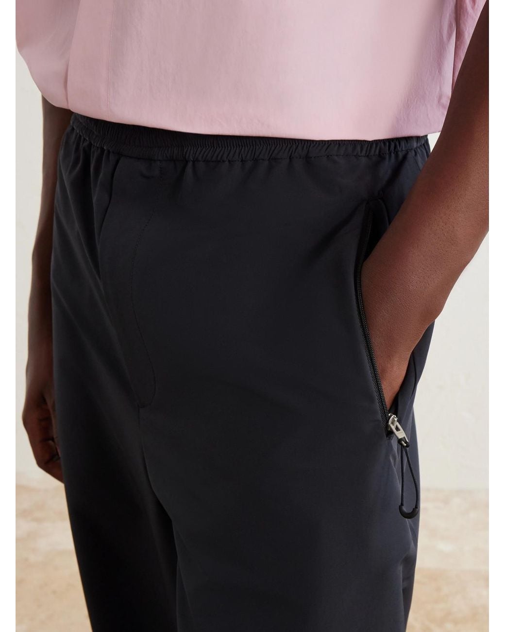 Jil Sander Blue Straight-Leg Shell Trousers for men