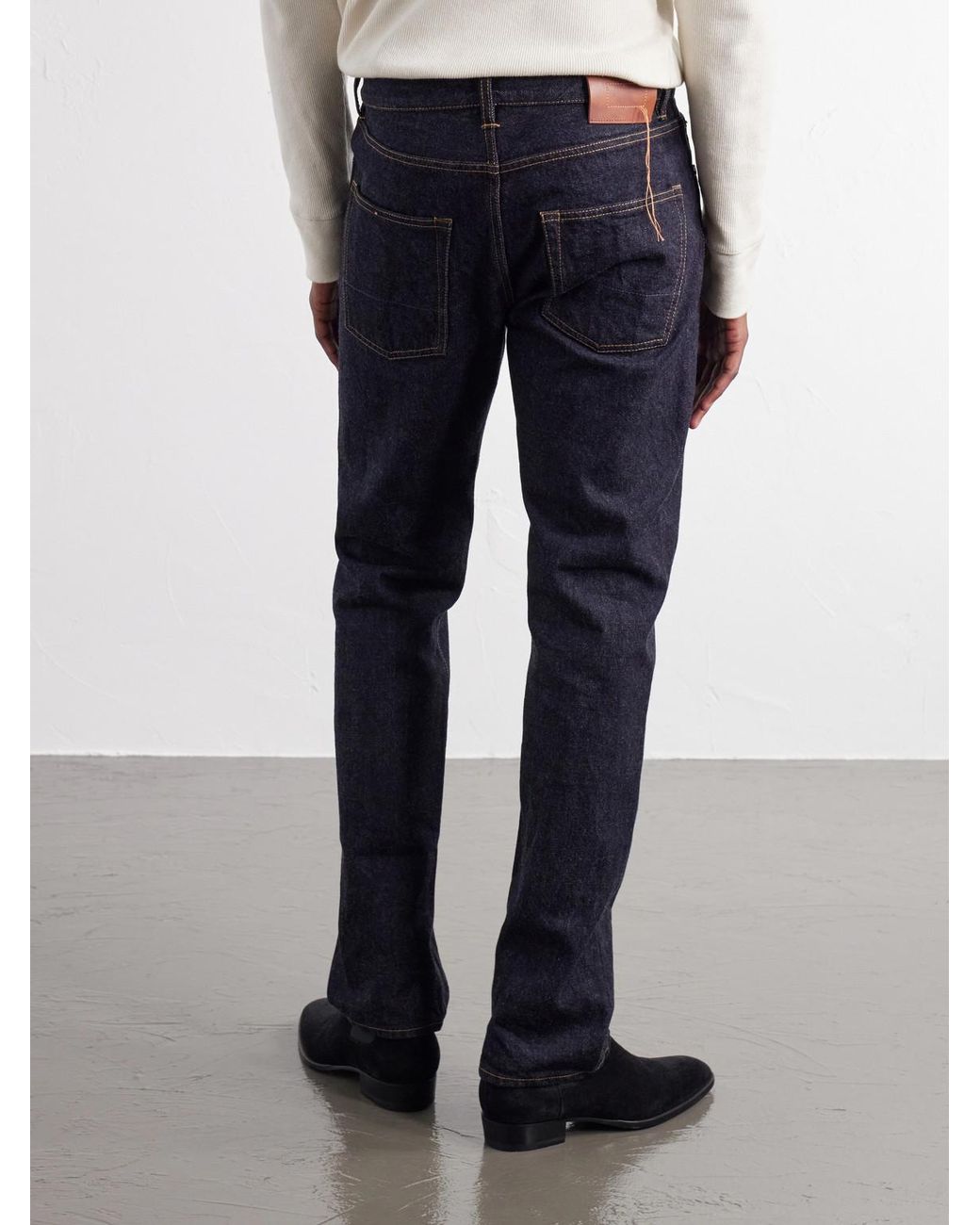 Fortela Blue John Slim-Fit Straight-Leg Jeans for men