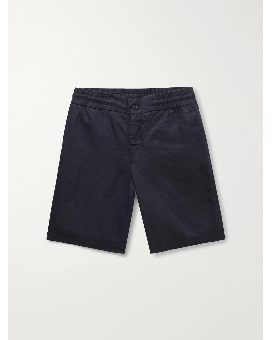 Orlebar Brown Blue Cornell Slim-Fit Linen Shorts for men