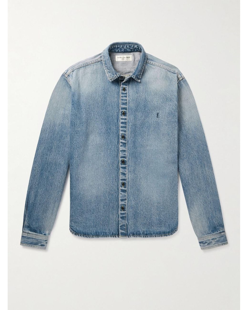 Saint Laurent Blue Denim Shirts for men
