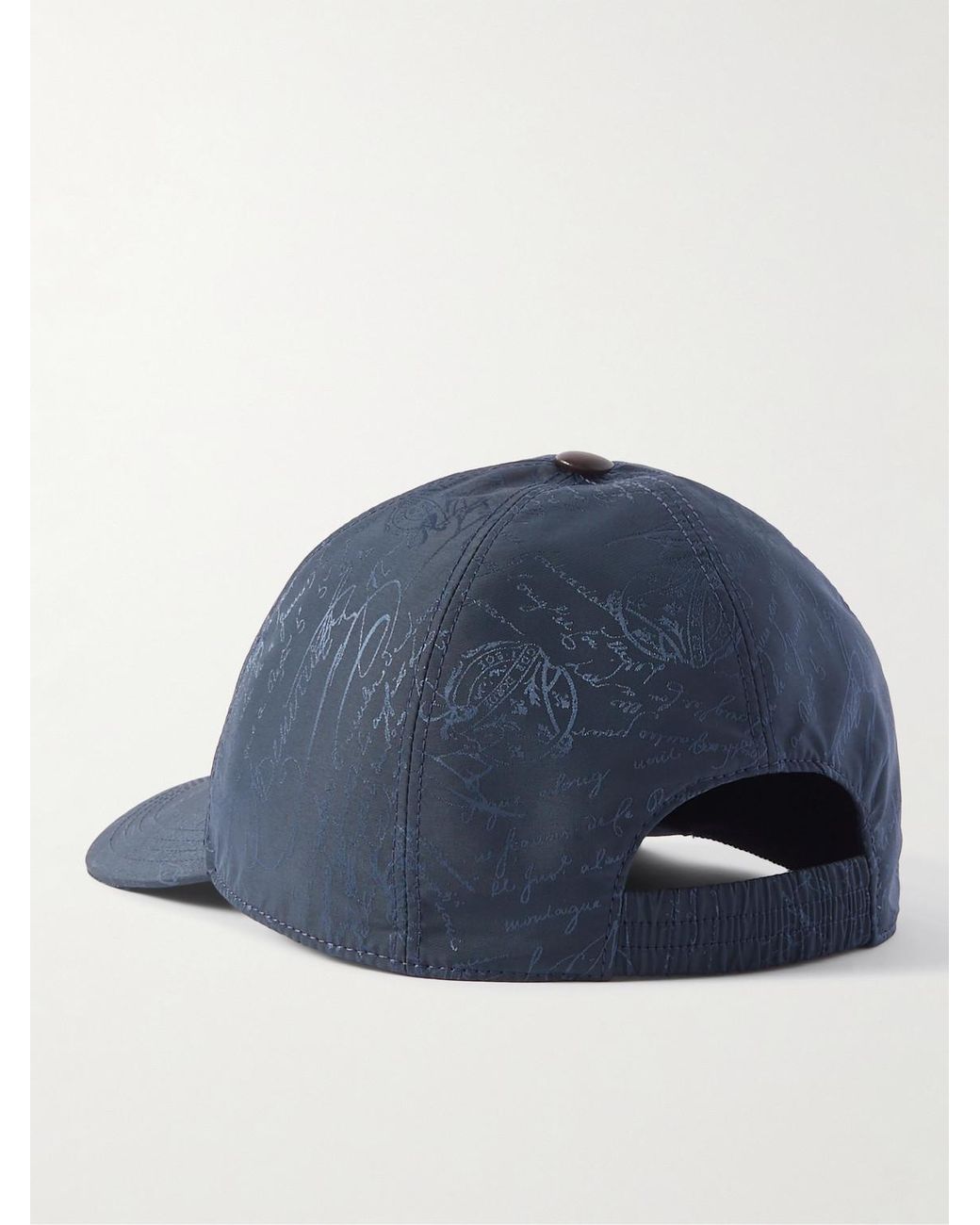 Berluti Blue Scritto-Jacquard Twill Baseball Cap for men