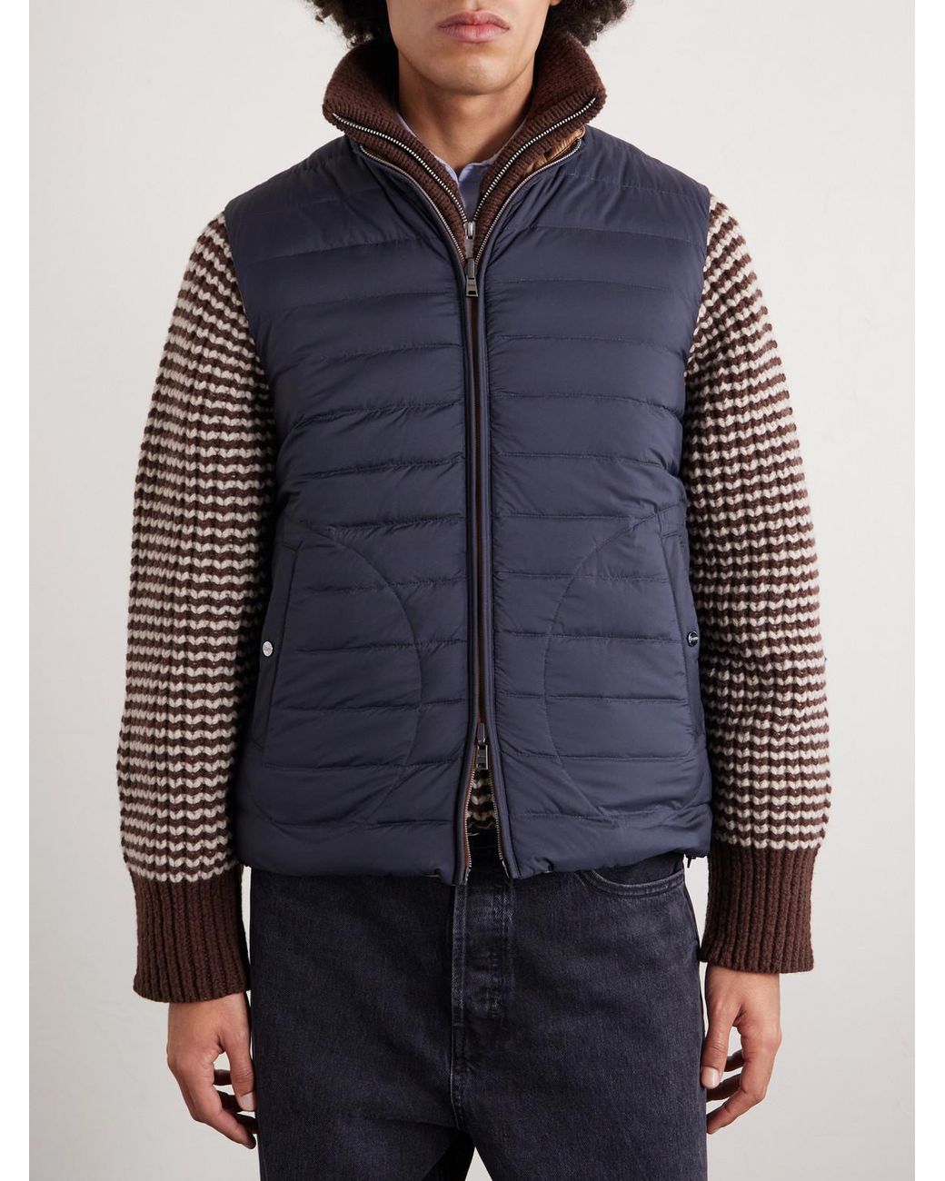 Herno Reversible Quilted Down Gilet in Blue für Herren
