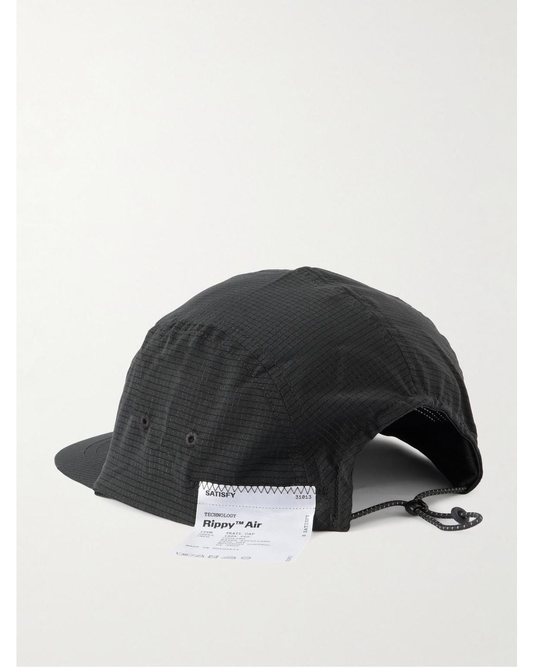 Satisfy Black Air Trail Logo-Print Rippy Cap for men