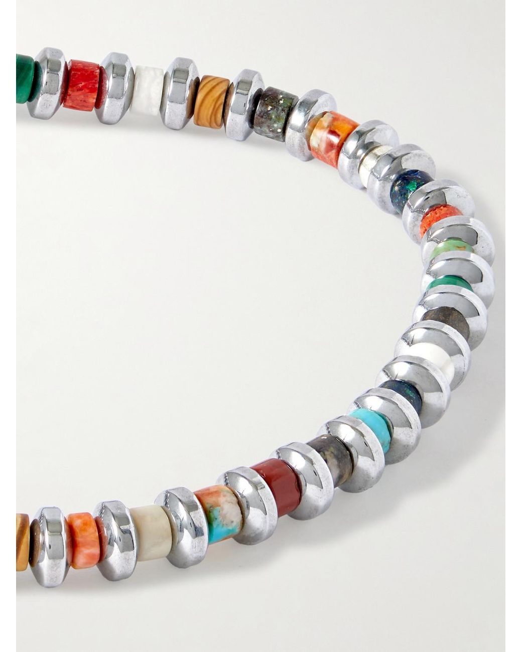 Mikia Natural Multi-Stone Beaded Bracelet for men